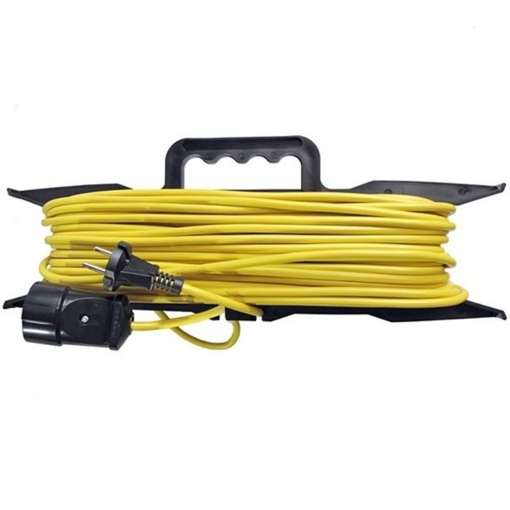 Удлинитель на рамке, 1 гн, 30 м, 0.75 мм2, б/з, пластик, 1300 Вт, Союз, 481S-5103