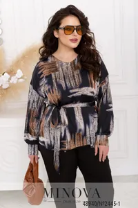 Блуза 2445-1-синий Minova