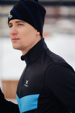 Утеплённая лыжная куртка Nordski Base черный-синий мужская