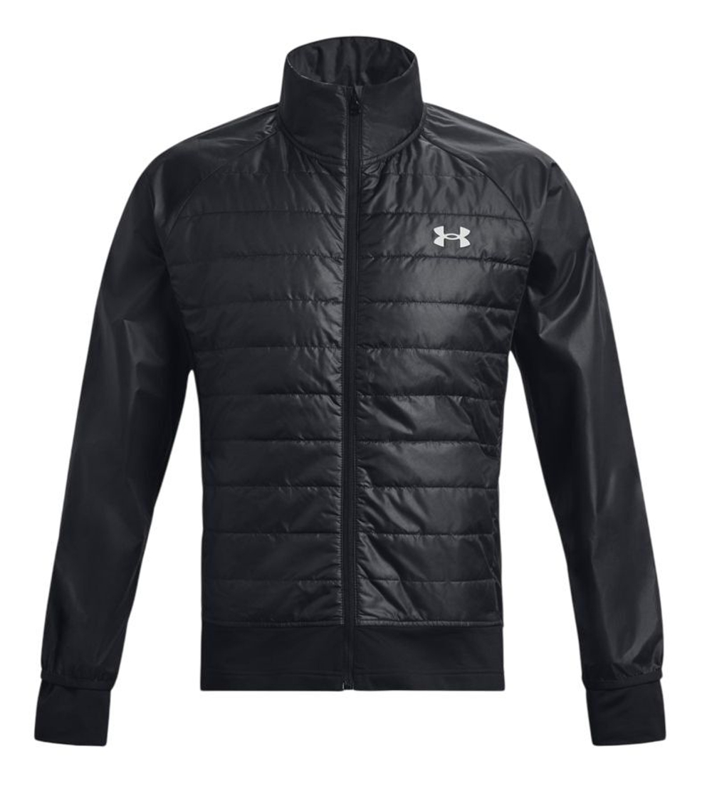 Мужская теннисная куртка Under Armour Launch Insulated - black/reflective
