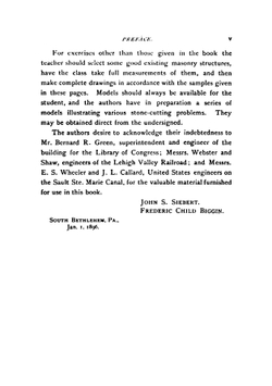 Modern Stone-Cutting and Masonry. With Special Reference to the Making of Working Drawings | John Selmar Siebert