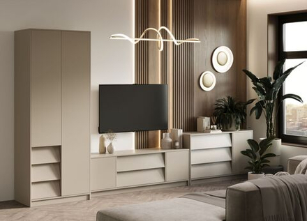 Гостиная Ева ЛДСП Дуб Кашемир / ЛДСП Кашемир