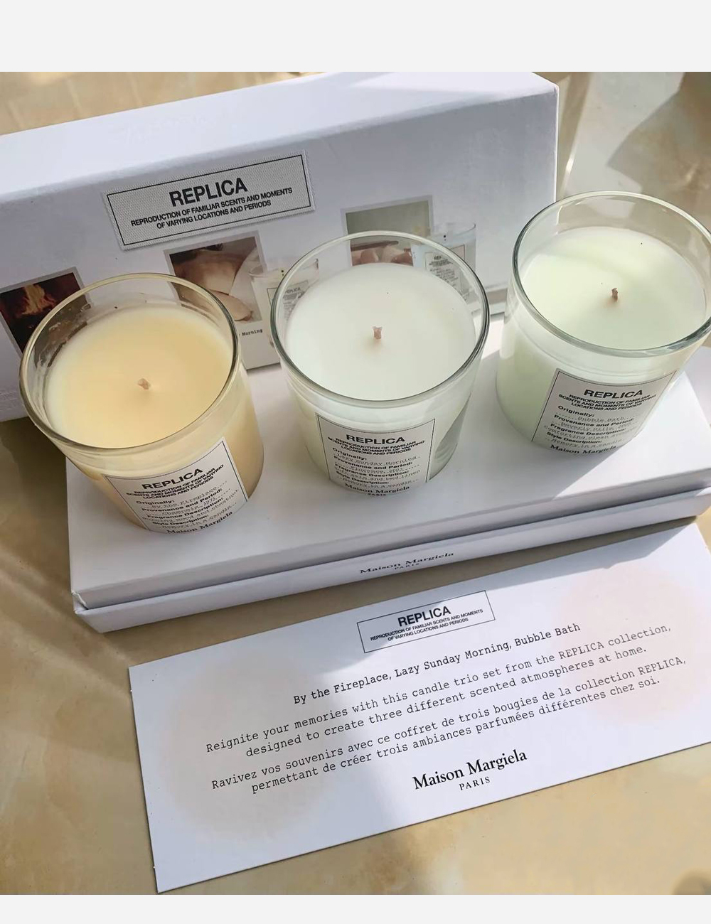 Набор из 3 ароматических свечей из свечей Maison Margiela Replica