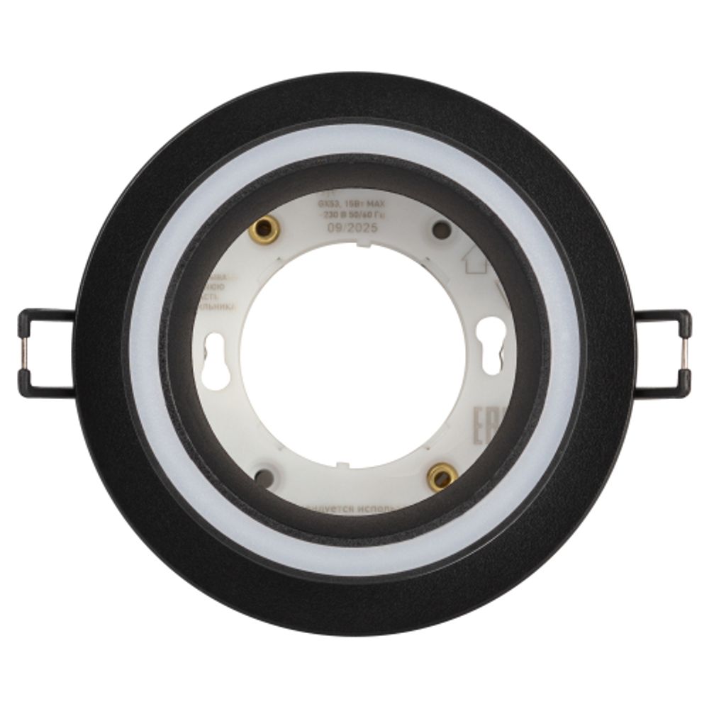 Светильник встраиваемый ЭРА DK116 BK под лампу GX53 черный | Встраиваемые светильники Для ламп GX53