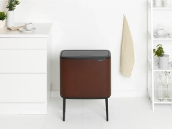 Brabantia Контейнер для мусора Bo Touch 11+23 л коричневый