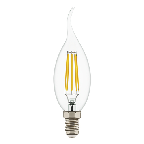 933602 Лампа энергосберегающая LED FILAMENT 220V CA35 E14 6W=65W 400-430LM 360G CL 3000K 30000H