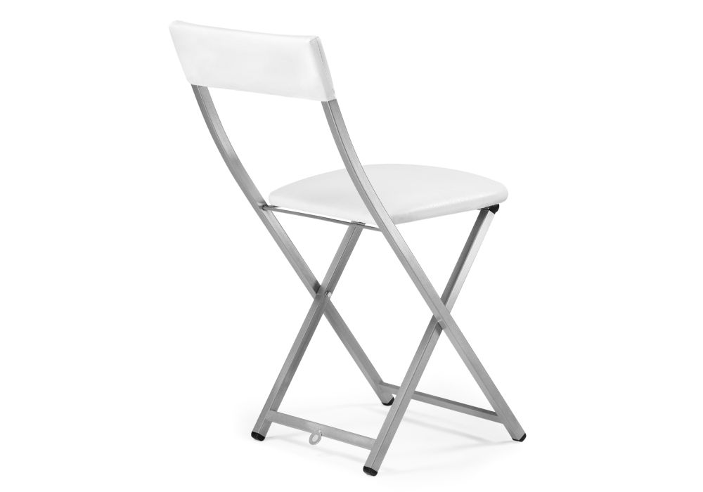 Стул на металлокаркасе Elevis белый полимер / светлый мусс