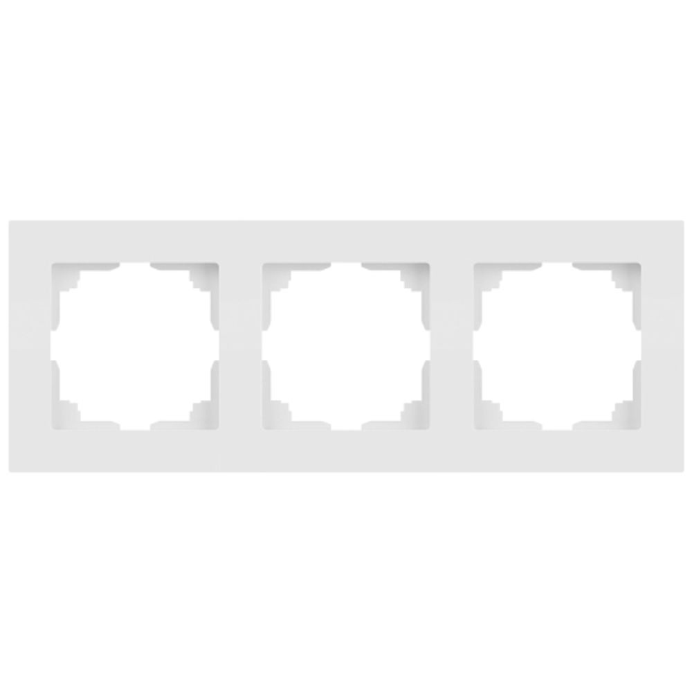 Рамка для розеток и выключателей Intro Accent 6-503-01М на 3 поста, СУ, белый матовый | Intro
