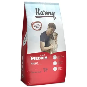 Сухой корм для взрослых собак средних пород, Karmy Medium Adult, с телятиной