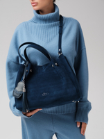 Замшевая сумка с матрешкой Vasilisa DBR 31210 синяя глубина