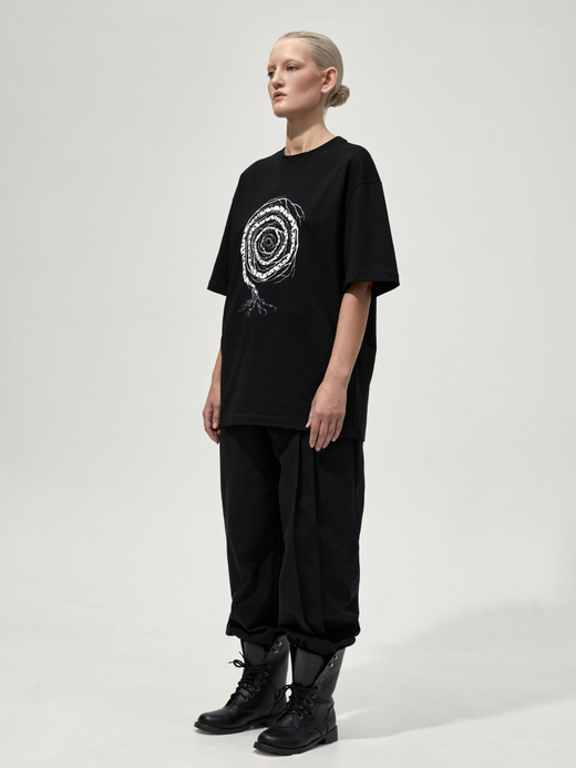 Футболка с принтом "Некому березу заломати". Черная