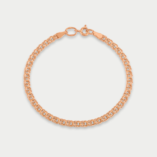 Браслет из красного золота 585 пробы с плетением "Гарибальди" (арт. 7050200П-17)