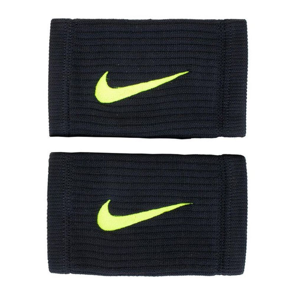 Напульсник теннисный Nike Dri-Fit Reveal Double-Wide Wristbands - black/volt/volt