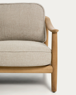 Уличный 2-х местный диван Elunda из тикового дерева и бежевой веревки