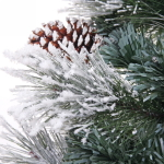 Ёлка светодиодная «Царская» 210 см,ПВХ+леска, шишки, белое напыление, Теплый белый (270 веток) (T2121-210)