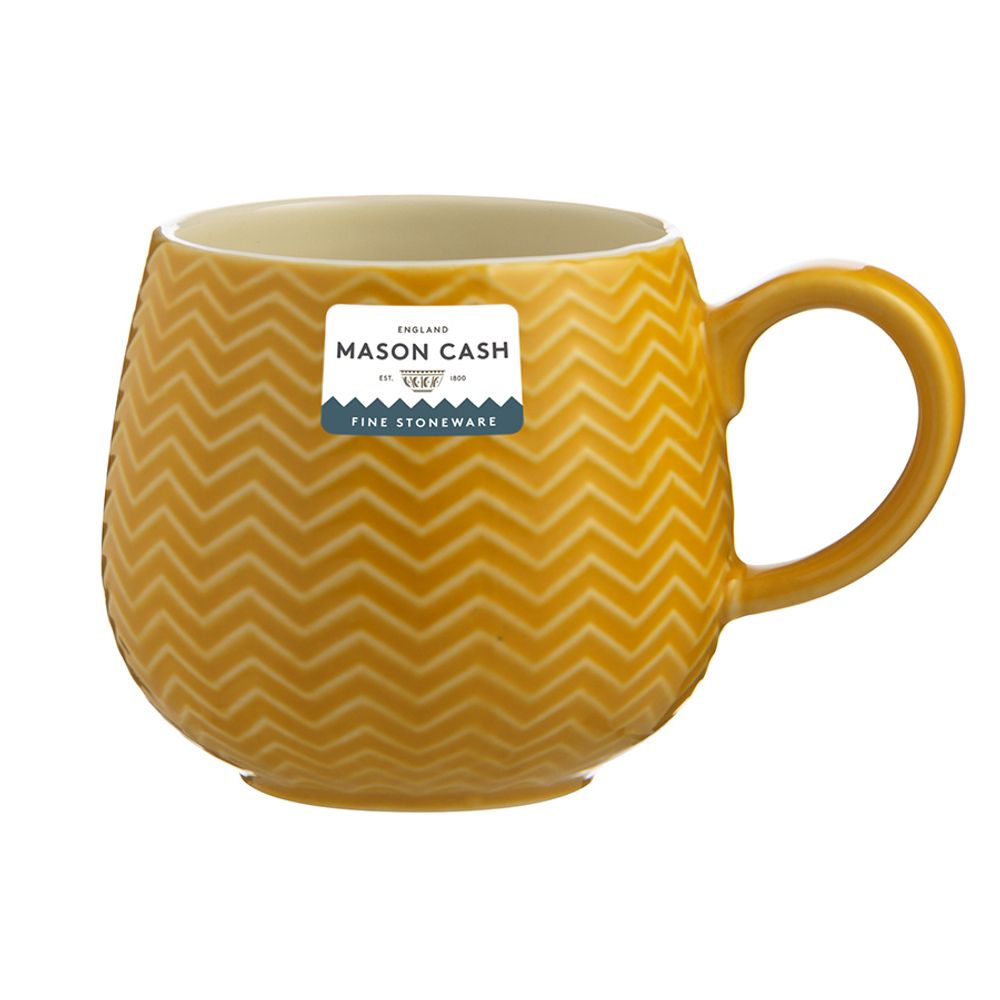 Чашка 350мл Mason Cash Embossed горчичная