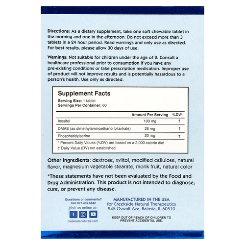 Creekside Natural Therapeutics, Children's Focused Mind Jr.™, апельсиновый крем, 60 таблеток EZ-Melt®