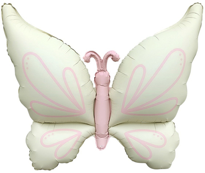 К Фигура, Бабочка нежная, Сатин, Кремовый, 37''/94 см