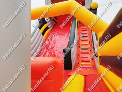 Детский надувной батут-горка "Бульдозер" 12*5*8 м