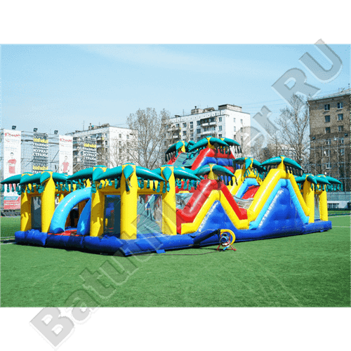 Надувная полоса препятствий "Супер - джунгли"