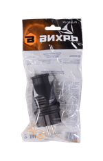 Вилка прямая с/з, каучук IP44 16А 250В Вихрь