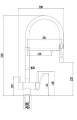 Смеситель для кухонной мойки под фильтр питьевой воды Fmark FS1262-C01
