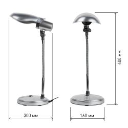 Настольный светильник ЭРА NE-301-E27-15W-S серебро | Настольные светильники под лампу