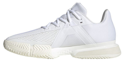Мужские кроссовки теннисные Adidas SoleMatch Bounce M - white/silver metallic/solar red