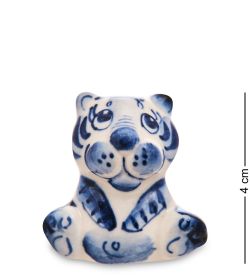 ГЛ- 684 Фигурка «Тигренок Ваня» (Гжельский фарфор)