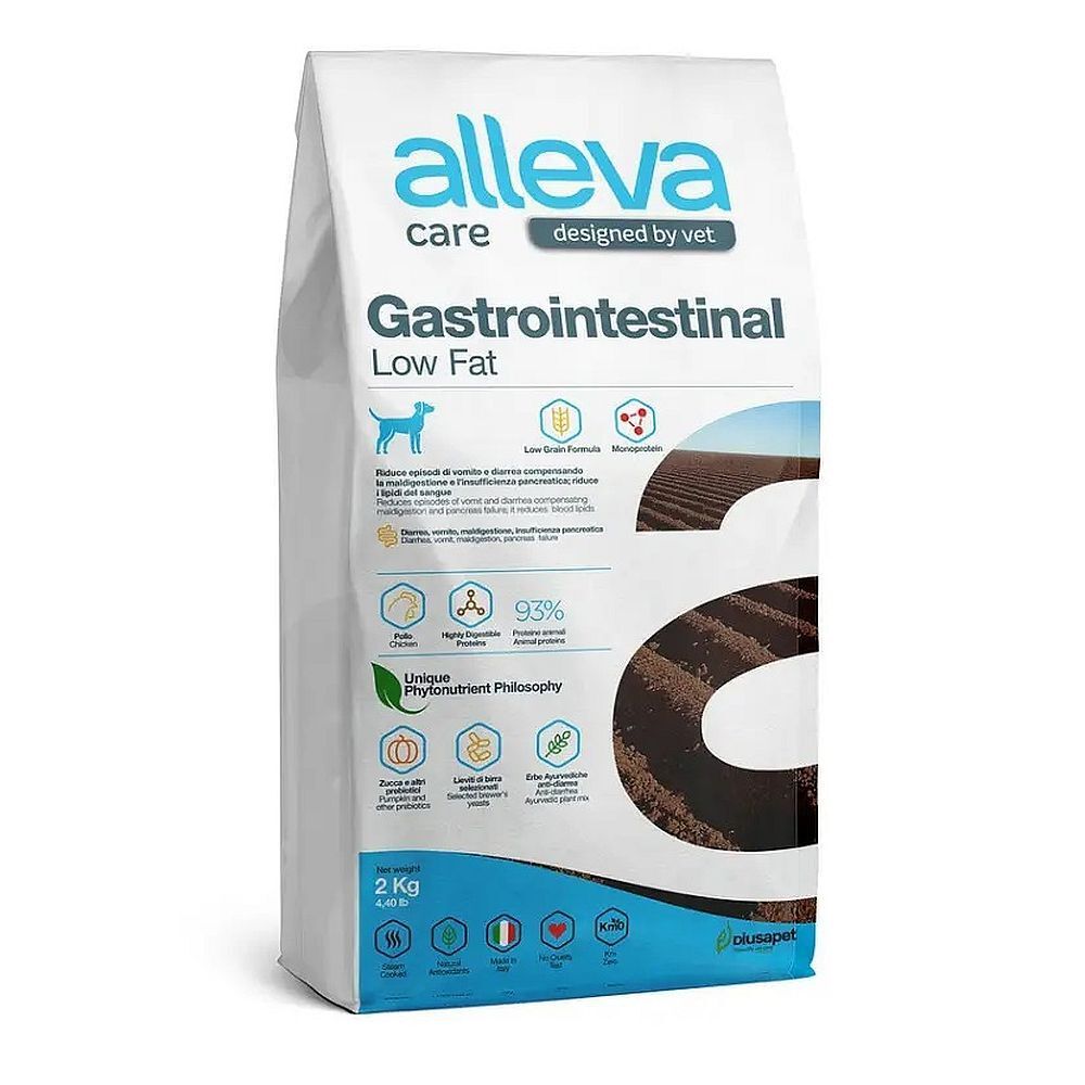 Alleva Care Dog Gastrointestinal Low Fat диета для собак при заболеваниях ЖКТ 2 кг