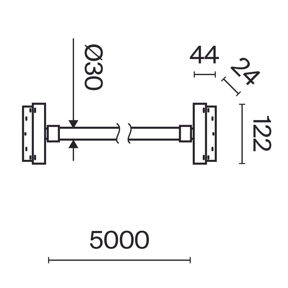 Трековый подвесной светильник Maytoni Tau TR101-2-100W3K-B