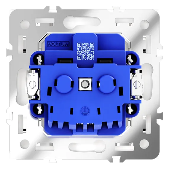Розетка встраиваемая VOLTUM S70 с заземлением 16А, (кашемир) vls040103