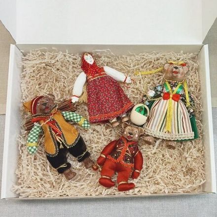 Набор ёлочных игрушек по народной сказке «Три медведя»