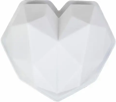 Форма для муссовых десертов и выпечки «Геометрия любви», 21,5×20 см, цвет белый