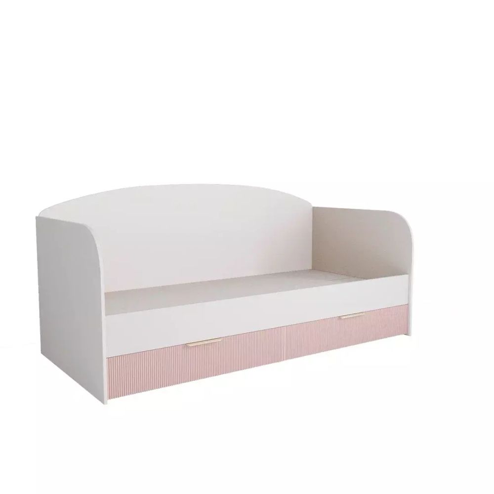 Кровать «Лавис» ДКД 2000.1 (белый/белый софт), ЛДСП\МДФ, ДСВ Мебель