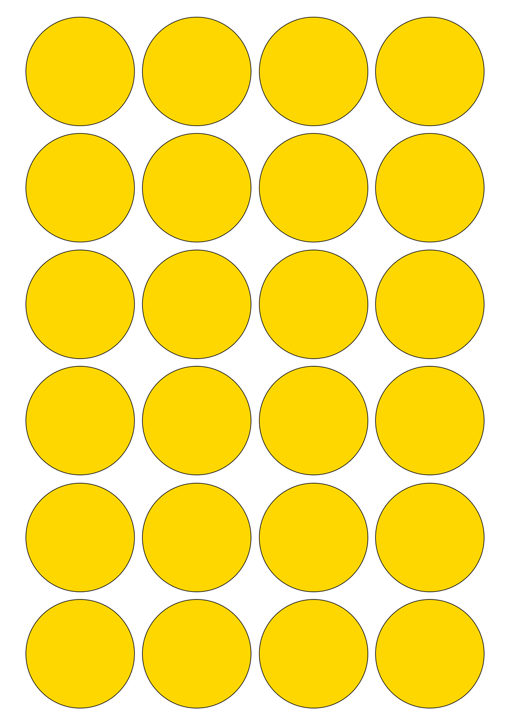 Виниловые наклейки для упаковки и маркировки Policomprint M7. 30 мм. 24 шт.