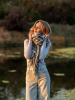 Шарф теплый с орнаментом Сканди