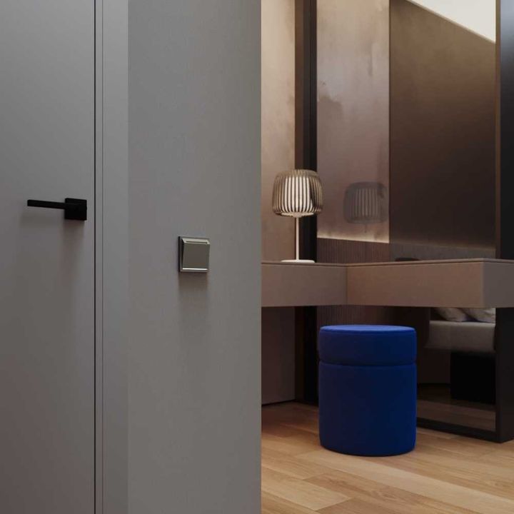 Выключатель встраиваемый S70 карточный 16А, (титан) Voltum VLS010706