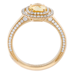 Кольцо с жёлтым сапфиром и бриллиантами, R0070-74/1