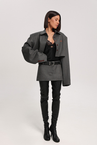 Юбка-баска в полоску