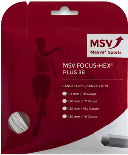 Струны теннисные MSV Focus Hex Plus 38 (12 m) - white