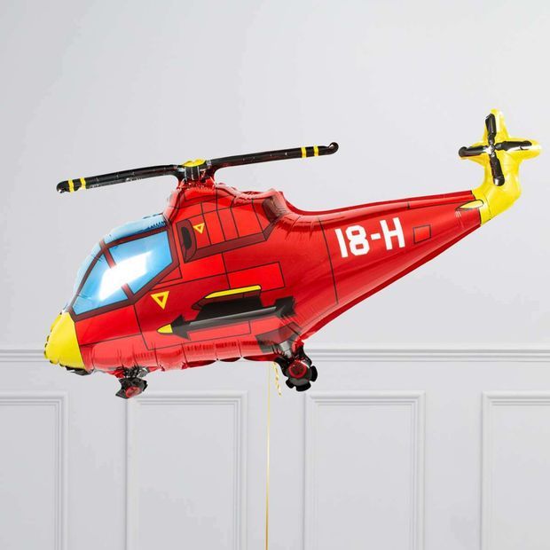 F Шар фигура вертолет (красный) 38"/97 см (БГ-21)