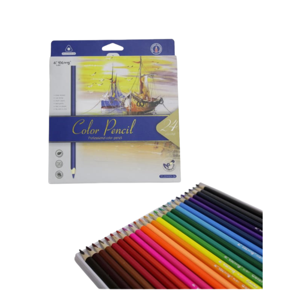 Цветные карандаши Color Pencils Yalong 24 шт