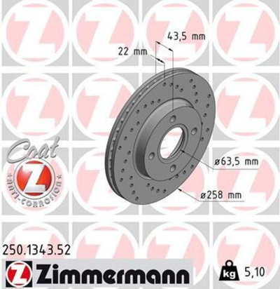 ZIMMERMANN - 250134352-ZIM - Brake Disc