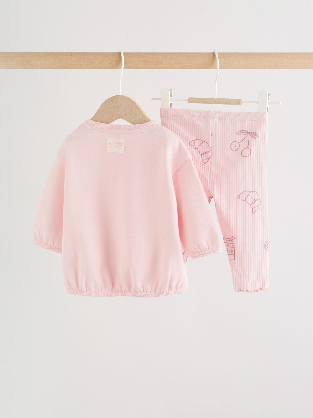 Толстовка и легинсы в комплекте для малышей Next H61-988, Розовый