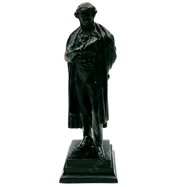 Чугунная статуэтка А. С. Пушкина. Чугун, литьё. Касли, СССР, 1976 г.