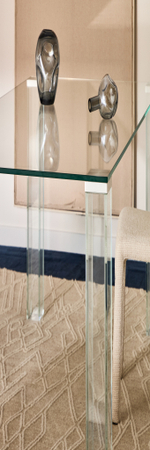 Стол Adularia из прозрачного закаленного стекла 160 x 90 см