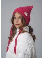 Шапка для девочки с ушками осенняя