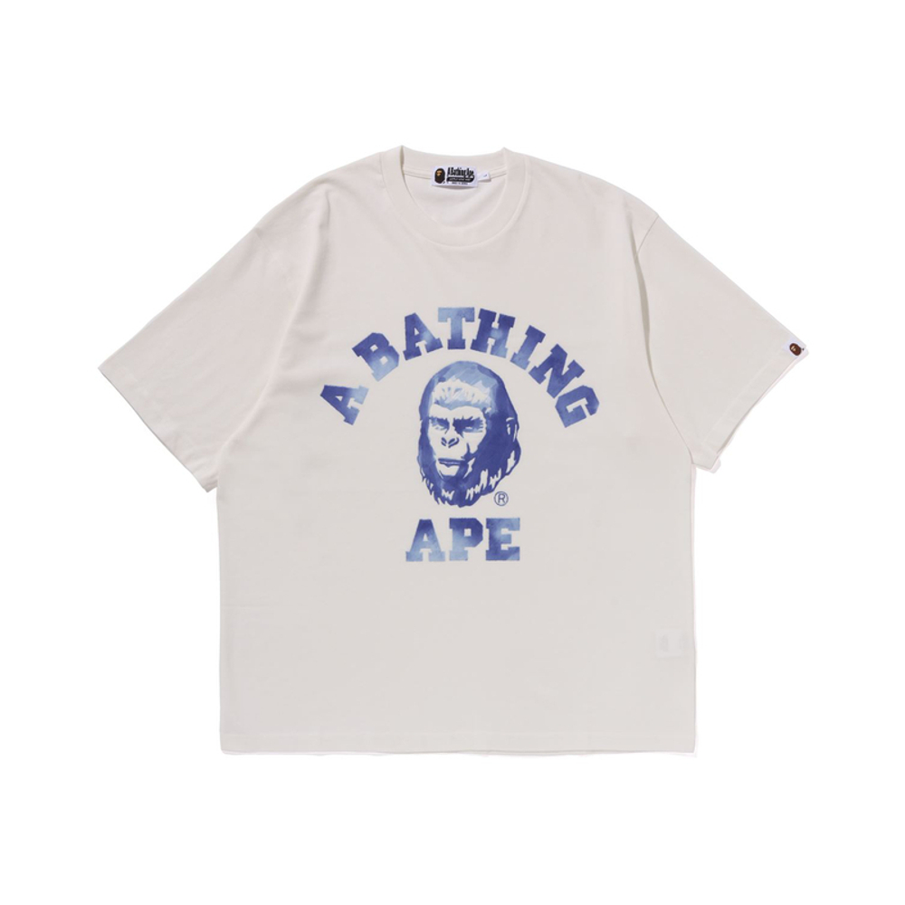 A Bathing Ape Bathing Ape College Graphic Tee белый