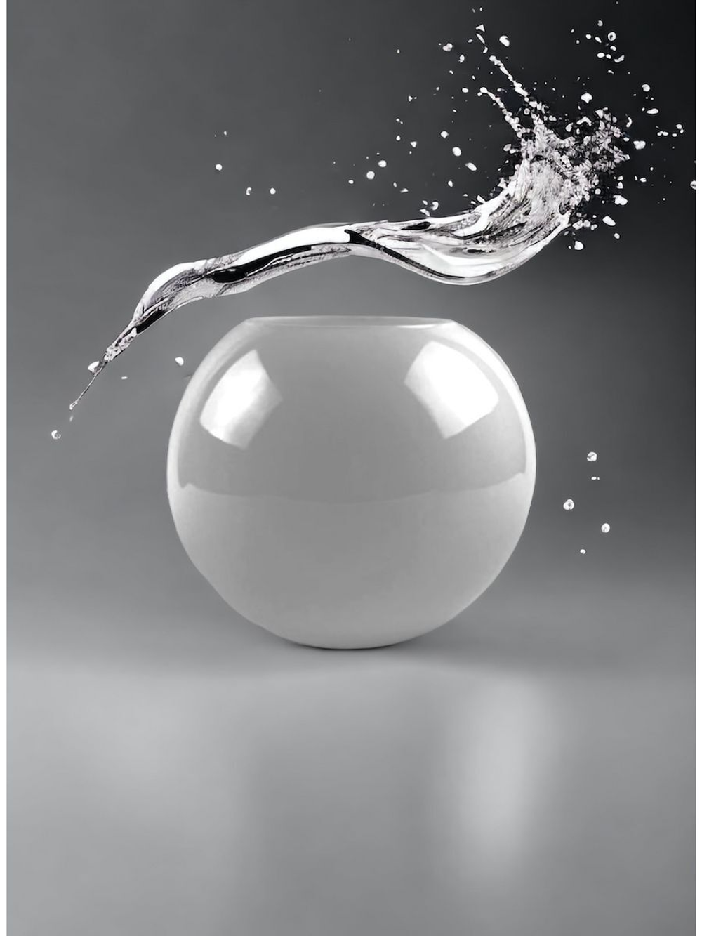 Ваза Шар "BigSphere" (3л.) "WhitE" (Белый глянец)